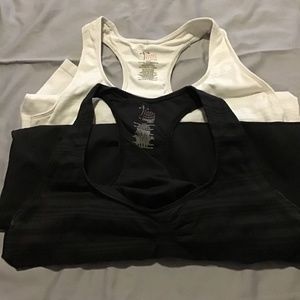 Womens Danskin Gabby Reese Collection Yoga Tank Top size (XL) 1 Black & 1 White